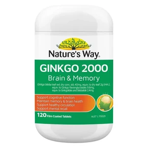 (PRE ORDER) Nature's Way Ginkgo 2000 Brain & Memory 120 Tablets shelf life 2yrs